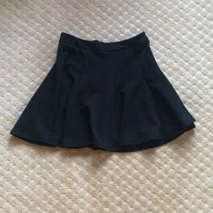 Plain Black Skater Skirt